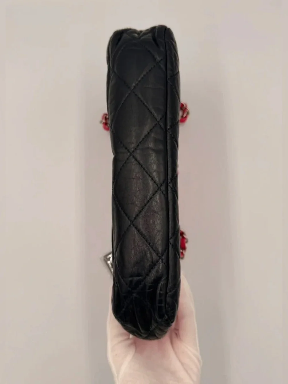 Chanel Bicolor Quilted Flap Bag — Pink/Black Lambskin